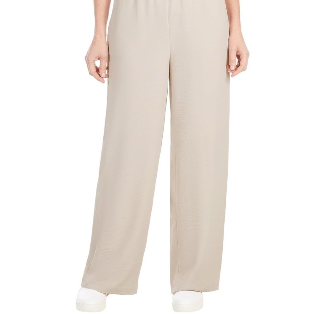 Hilary Radley beige fluid Wide Leg Pants